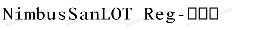 NimbusSanLOT Reg字体转换